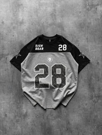Rich Bear 28 Drop Shoulder T-Shirt β Printed Cotton Jersey Oversized Tee