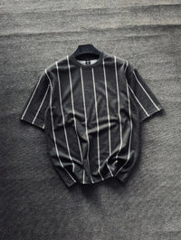 Stripe Printed Drop Shoulder T-Shirt β Premium Fine Jersey | Relaxed Fit Streetwear