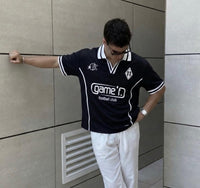Menβs Premium Football Club Polo T-Shirt | Casual Stylish Summer Tee (Black, Brown, White)