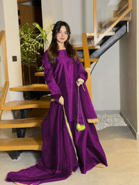 3 Piece Sharara Dress for Women β Long Flare Sharara with Dori Shirt & Organza Dupatta (Elegant Festive Wear)