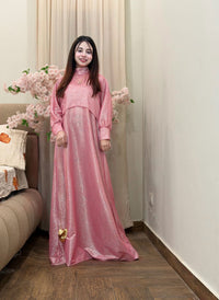 2PC Moonlight Glitter Maxi Dress Set for Women β Drop Shoulder Top with Long Maxi (Party & Festive Wear)