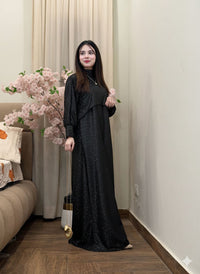 2PC Moonlight Glitter Maxi Dress Set for Women β Drop Shoulder Top with Long Maxi (Party & Festive Wear)