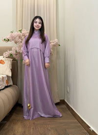 2PC Moonlight Glitter Maxi Dress Set for Women β Drop Shoulder Top with Long Maxi (Party & Festive Wear)