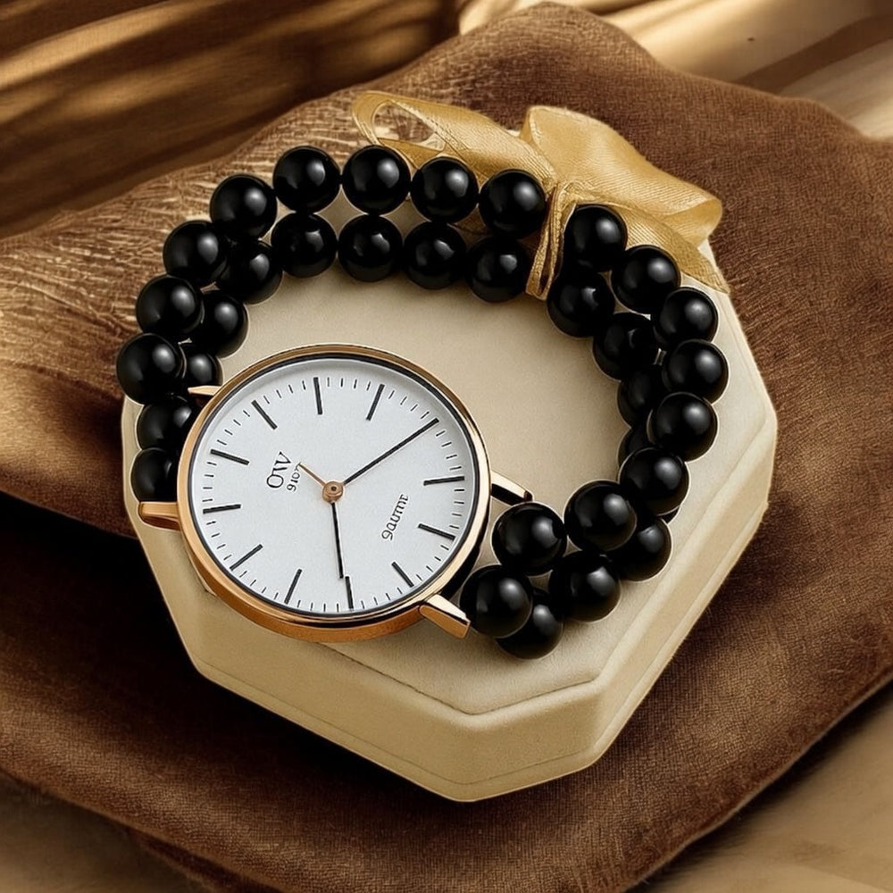 Double Layer Pearl Watch for Women